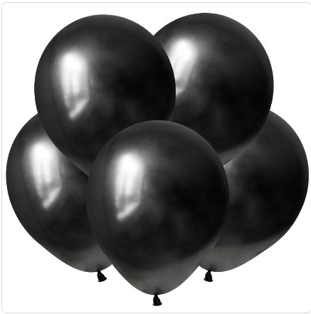 Воздушный шар Черный металлик