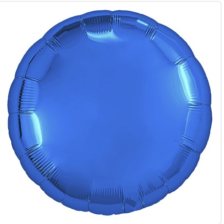 Круг Синий, фольгированный шар 46см